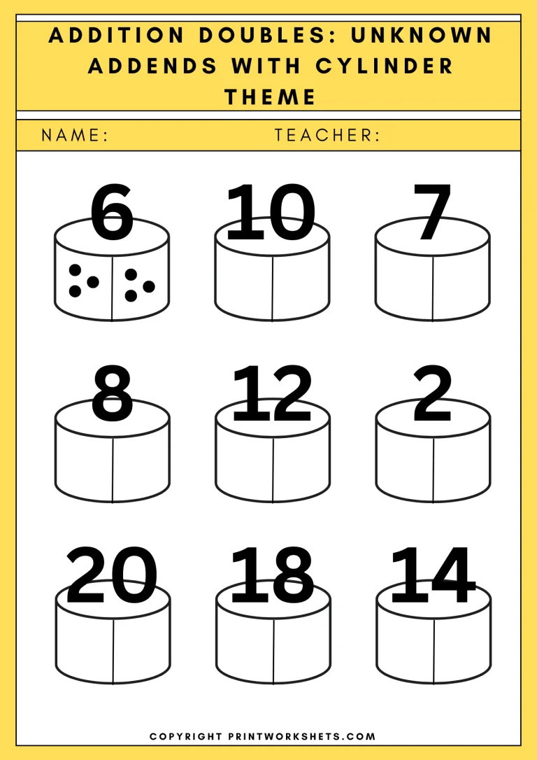 Addition Doubles with Ten Frames