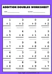 Addition Doubles Worksheets Free for kids