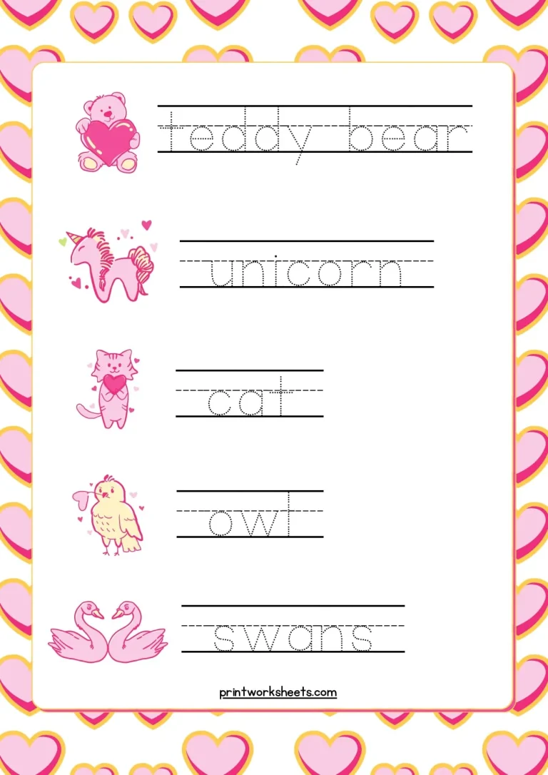 Alphabet and Number Valentine's Matching Game