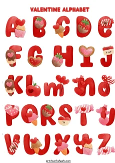 Games & Puzzles Worksheet - Alphabet and Number Valentine’s Matching Game | Free Printable