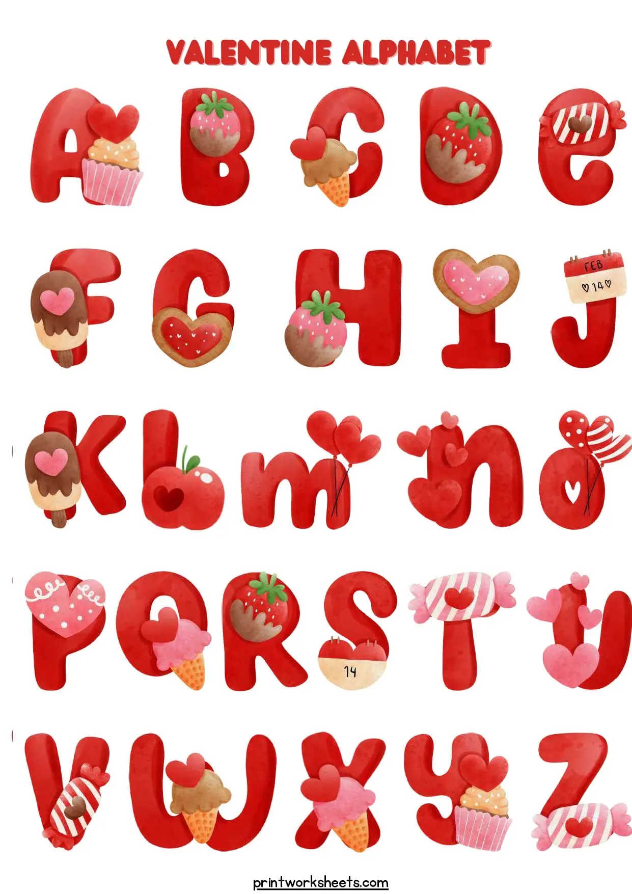 Logic and Puzzles Worksheet - Alphabet and Number Valentine’s Matching Game | Free Printable