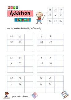 Addition Worksheets Worksheet - Simple Addition Table Chart | Free Printable