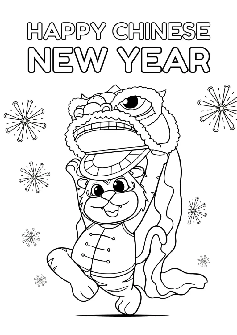 Chinese New Year Snake Coloring Page Printable