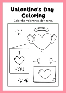 Coloring Pages Worksheet - Cute Valentine’s Day Coloring Page for Kids – Free Printable | Free Printable