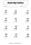Double Digit Addition Without Regrouping Worksheet