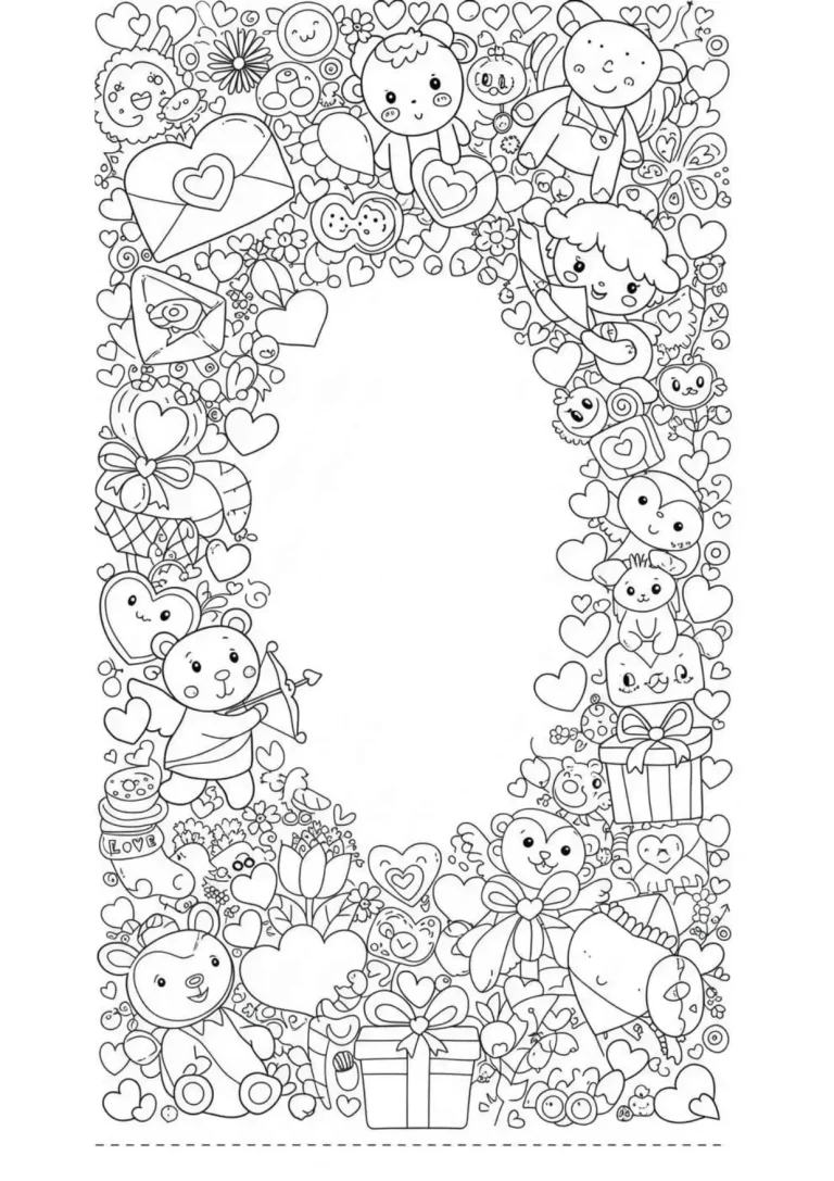 Free Printable Valentine's Day Worksheet Coloring Page