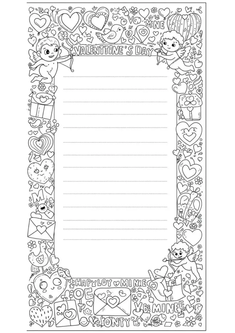 Free Printable Valentine's Day Worksheets Frame