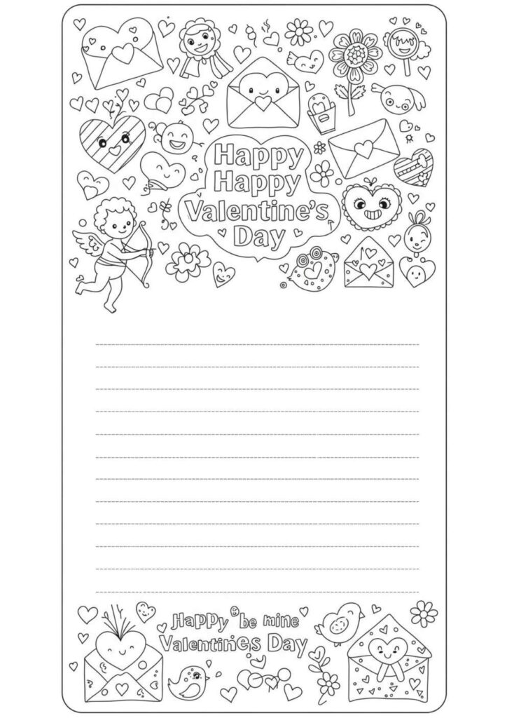 Free Printable Valentine’s Day Worksheets (9) Free Printable Valentine's Day Worksheets Coloring