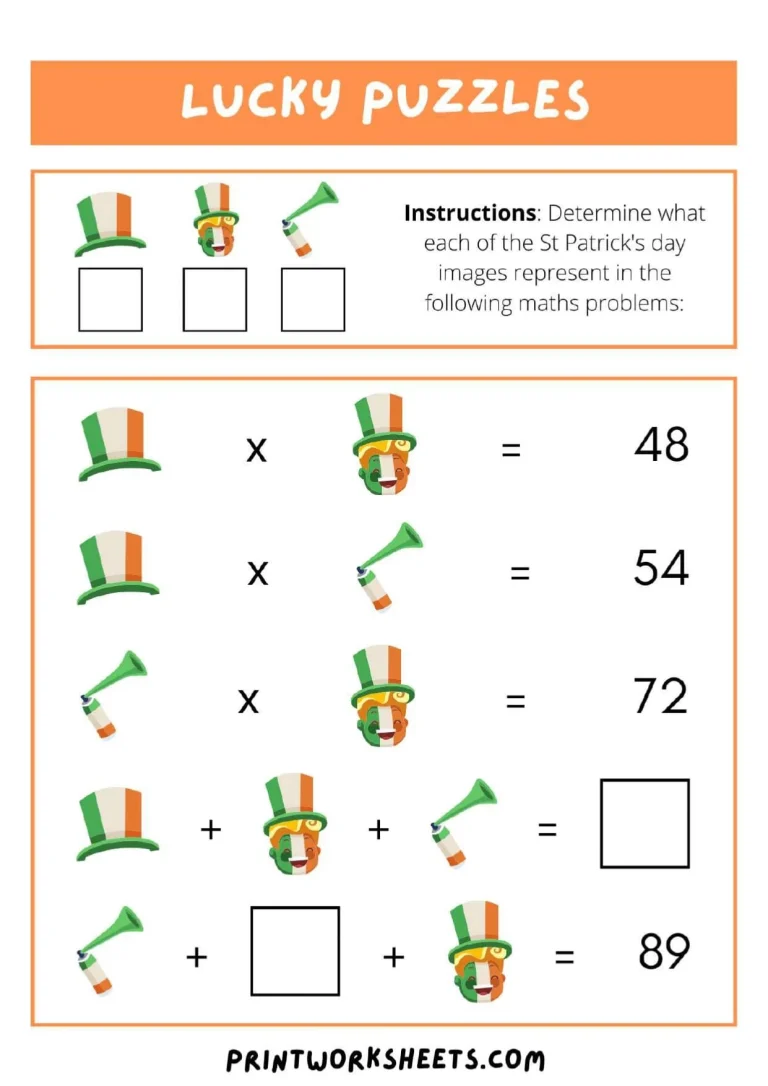 St-Patricks-Day-Puzzles-Worksheet (2) st patrick's day worksheets pdf