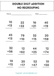 Double-Digit Addition Practice Sheet (No Regrouping)