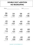 Double-Digit Addition Practice Sheet (No Regrouping)