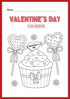 Coloring Pages Worksheet - Valentine’s Day Coloring Page for Kids Printable | Free Printable