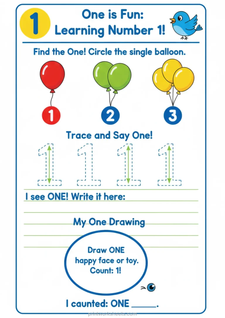number 1 worksheet
