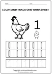 color and trace number 1 worksheet