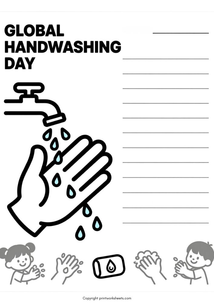 Download Global Handwashing Day Activities: Simple, Fun & Life-Saving for Kids - Free Global Handwashing Day Worksheet Global Handwashing Day Worksheet - Global Handwashing Day Activities: Simple, Fun & Life-Saving for Kids | Free Printable