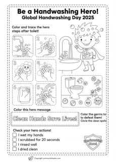 Health Worksheets Worksheet - Global Handwashing Day Activities in School PDF | Free Printable