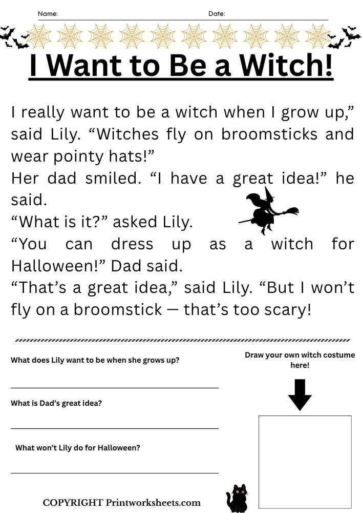Download Halloween Reading Passage with Questions Grade 3 - Free Halloween Worksheets Worksheet Halloween Worksheets Worksheet - Halloween Reading Passage with Questions Grade 3 | Free Printable