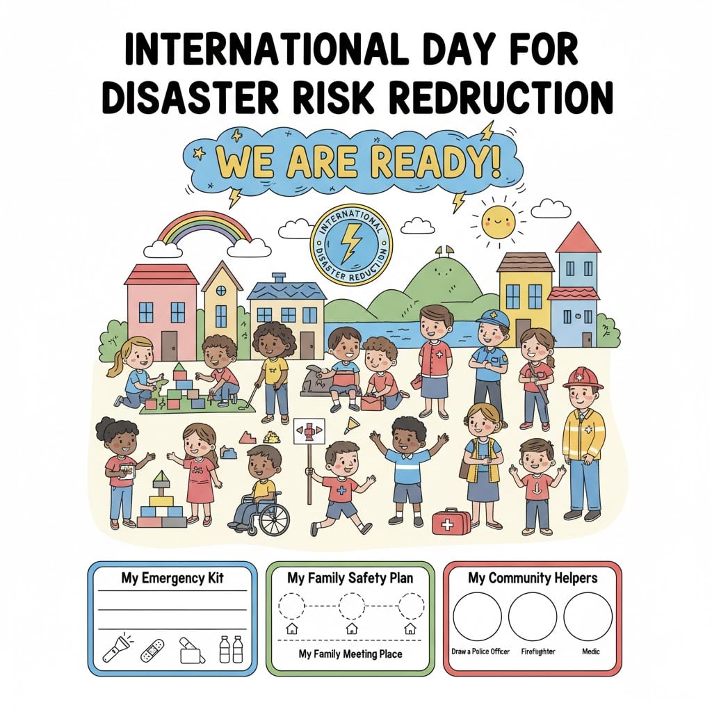 Download International Disaster Risk Reduction Day Printable Worksheet - Free Special Days Worksheets Worksheet Special Days Worksheets Worksheet - International Disaster Risk Reduction Day Printable Worksheet | Free Printable