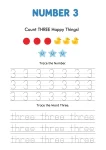 learn number 3 worksheet for kindergarten