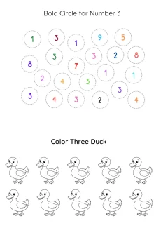 Number Recognition Worksheets Worksheet - Learn the Number 3 – Kindergarten Trace & Count Printable | Free Printable