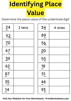 Place Value Worksheets Worksheet - 1st & 2nd Grade Place Value Worksheets (Free Printable PDF) | Free Printable