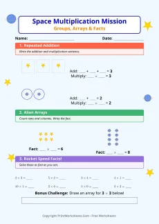 Multiplication Worksheets Worksheet - 2nd Grade Multiplication Worksheets (Groups, Arrays, & Facts) | Free Printable