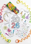 Happy New Year 2026 Coloring Pages