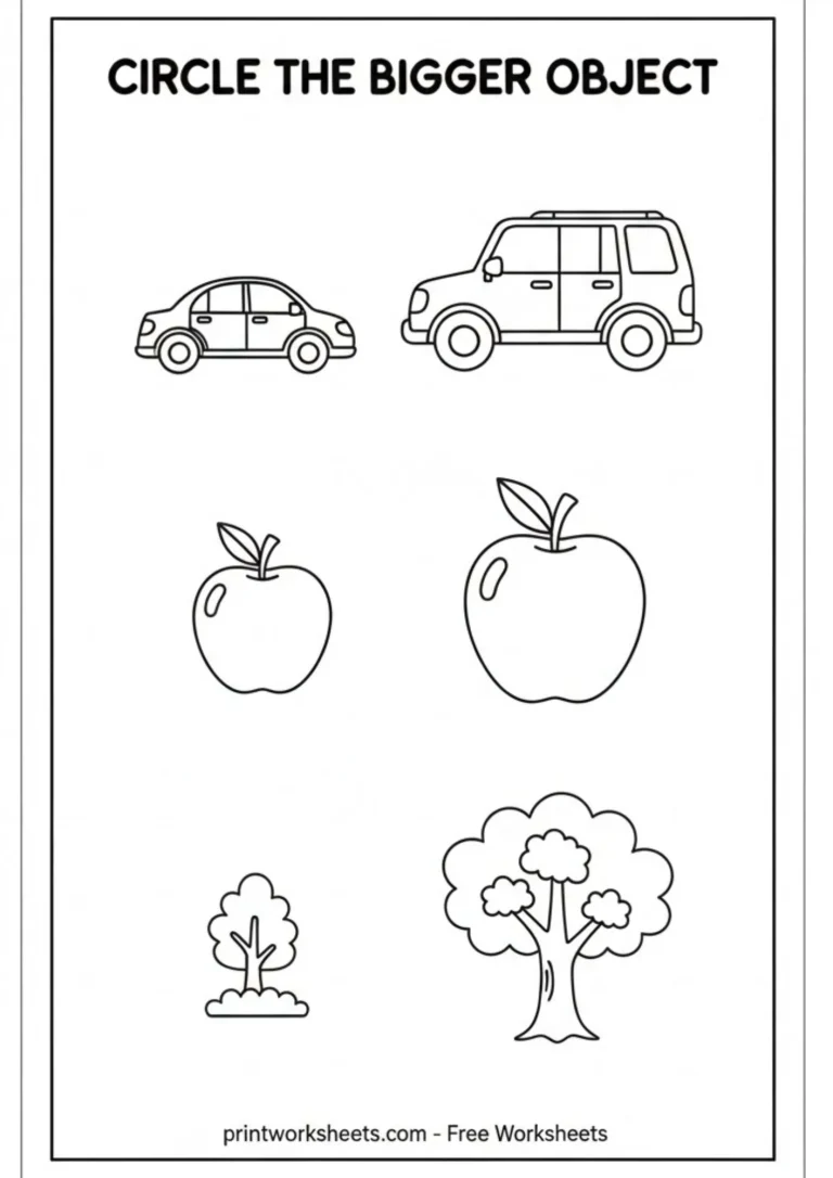Big and Small Worksheet