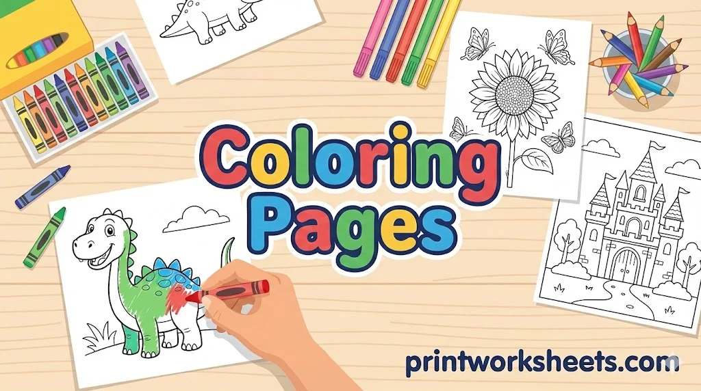 Free Printable Coloring Pages (Kids & Adults PDF)