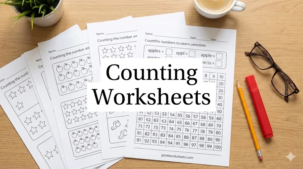 Counting Worksheets - Free Printable PDFs (Pre-K to Grade 1)