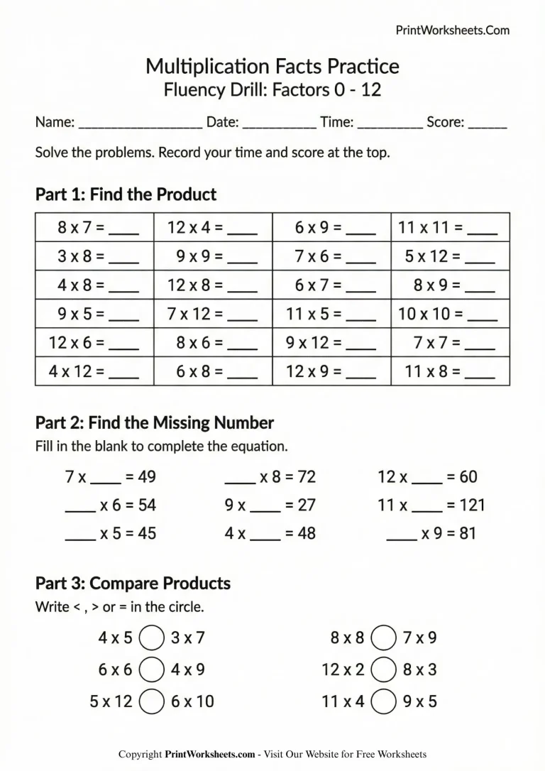 free_multiplication_facts_worksheets_4th_grade free multiplication facts worksheets 4th grade