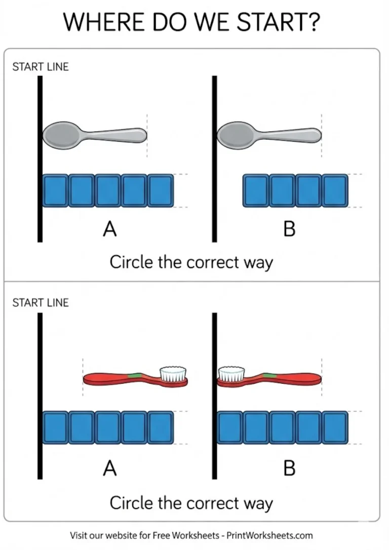 How to measure worksheets correct starting line alignment