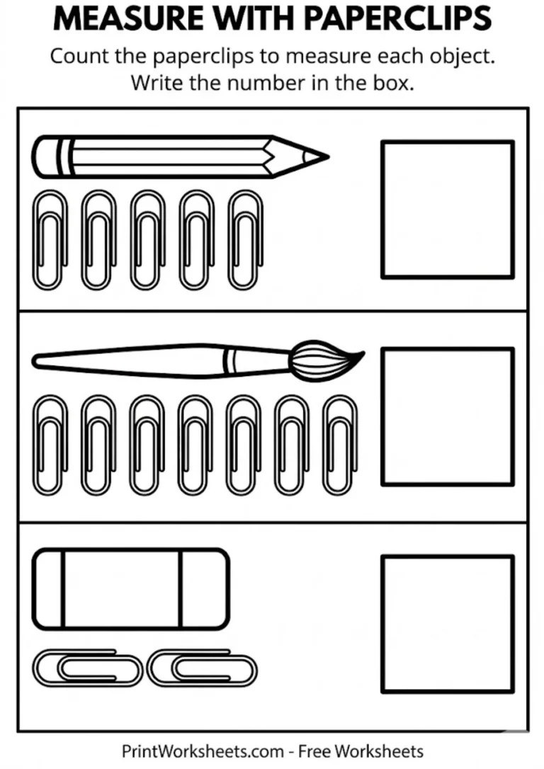 Measuring objects with paper clips