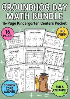 Groundhog Day Worksheet - 16+ Free Groundhog Math Worksheets: Kindergarten & 1st Grade Packet | Free Printable