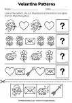 Cut and paste AB patterns worksheet for kindergarten logic practice