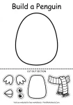Cut and paste penguin craft worksheet