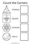 Counting corners geometry worksheet winter theme