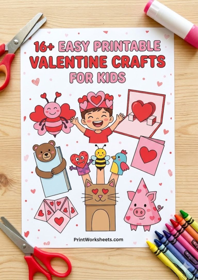 Printable Valentine Crafts for Kids – Hands-On Featured Cover Easy Printable Valentine Crafts for Kids