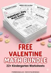 free valentine day math worksheet printable