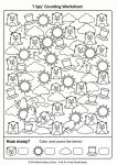 I Spy Groundhog Day counting game for preschool math.