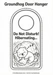 Do not disturb hibernating groundhog door hanger craft