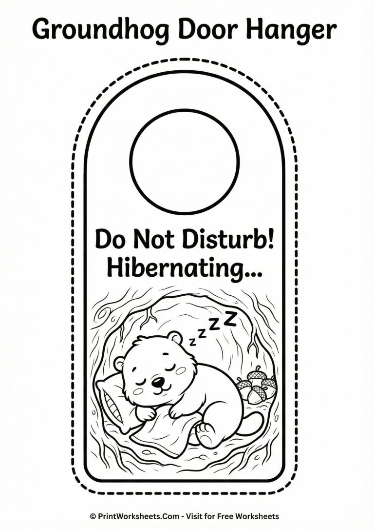 Do not disturb hibernating groundhog door hanger craft