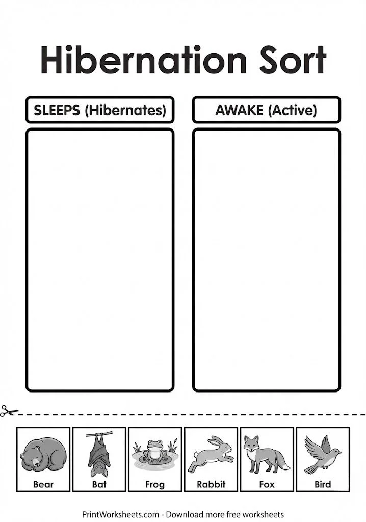 hibernation sorting winter activity