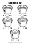 Making 10 addition worksheet with snowballs