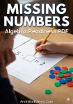 Missing number subtraction within 5 worksheets cover image.