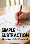 Simple picture subtraction worksheets cover for preschool.