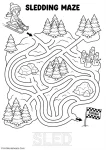 sledding easy winter maze