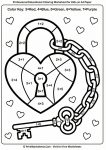 Blank lock and key doubles addition worksheet, Valentine math for early learners