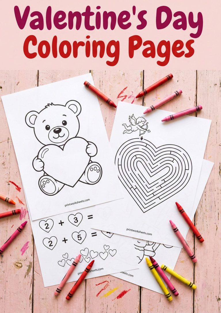 valentine's day coloring pages printable