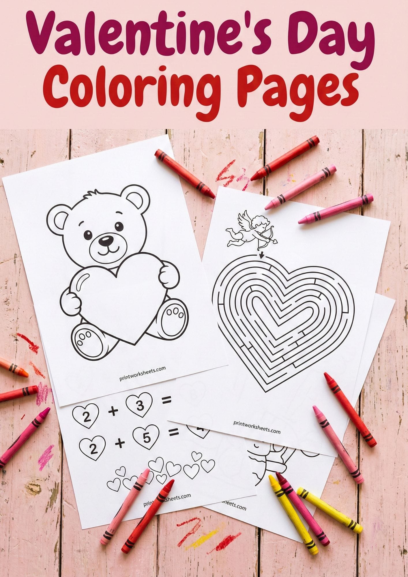 Custom Valentine’s Day Coloring Pages PDF | Free Printable